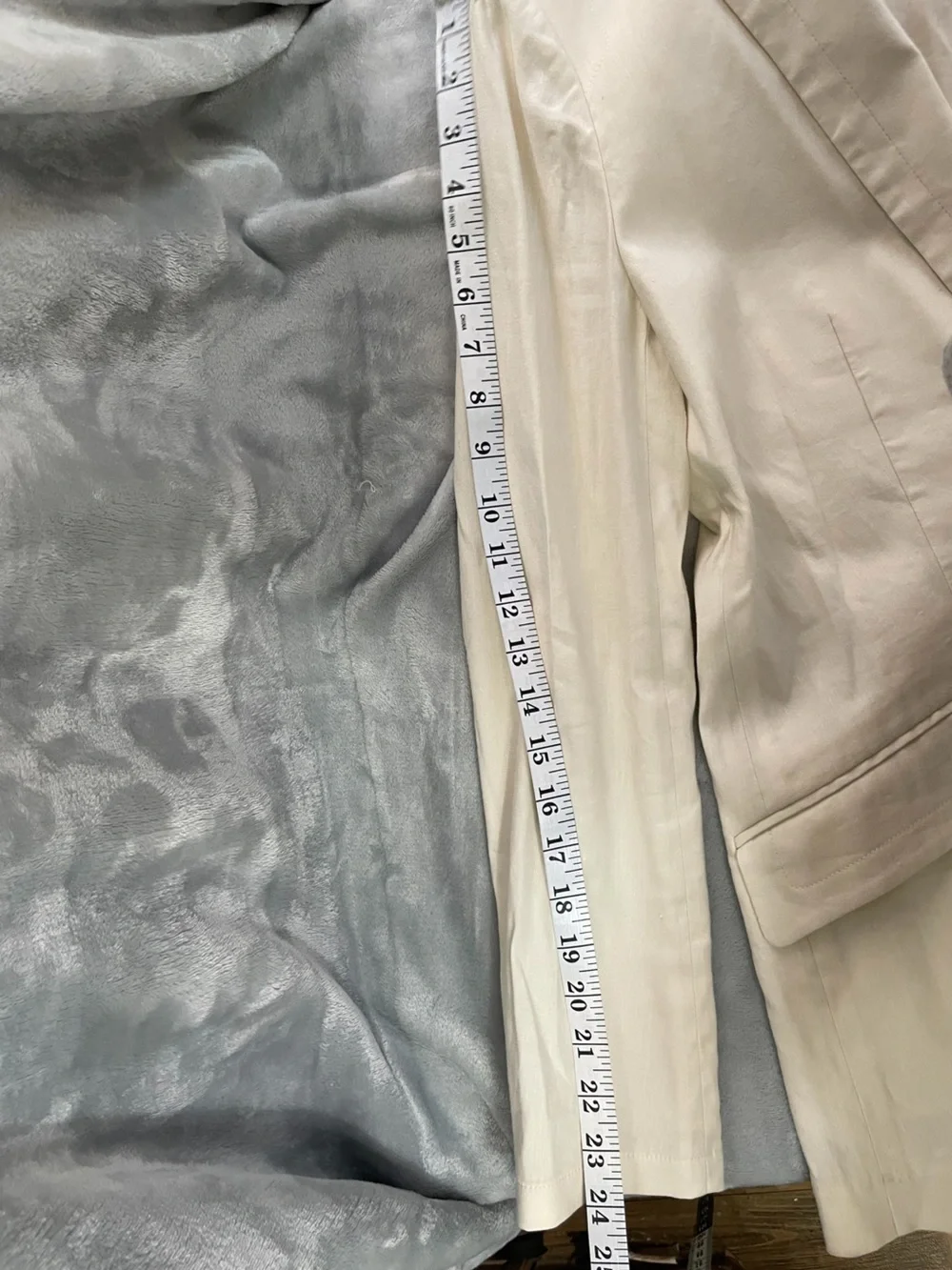 rag & bone cream linen spandex blend blazer one button minimalist neutral size 4